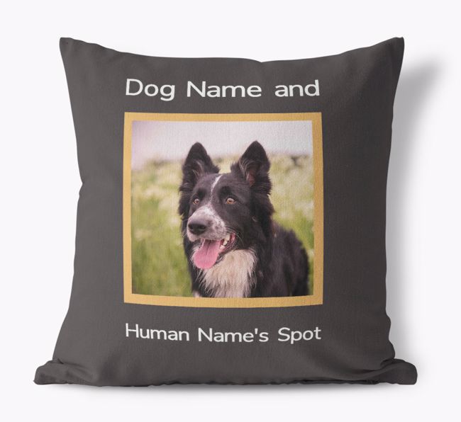 Our Spot: Personalised {breedFullName} Photo Upload cushion